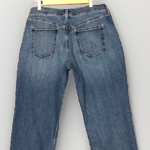 LL Bean Jeans Womens 14 Favorite Fit 34X30 Blue Denim Straight Leg Stretch - Picture 8 of 14